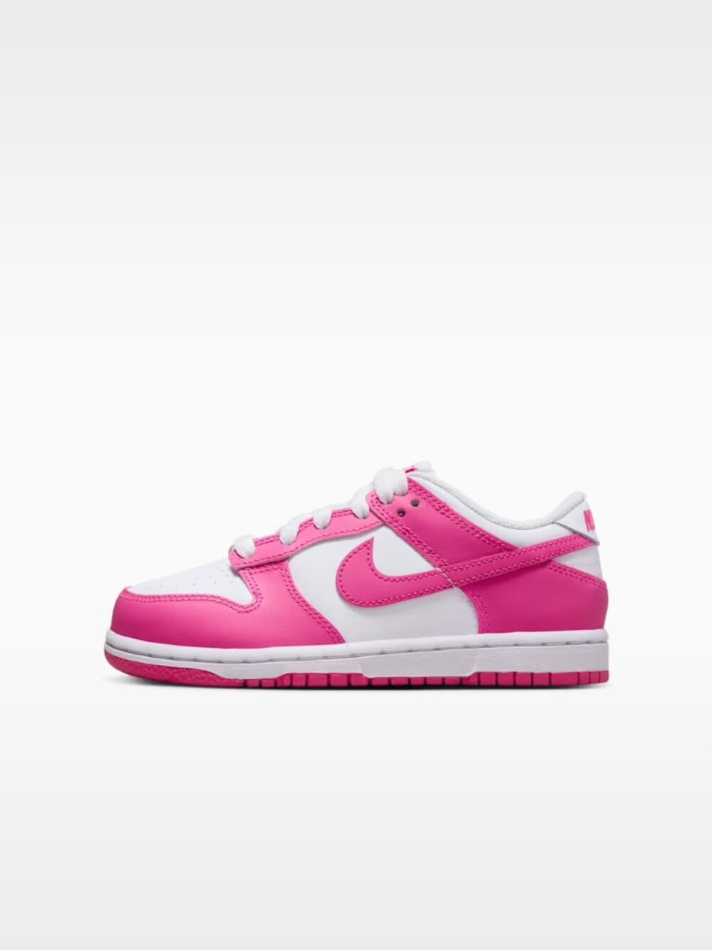 NWT Nike Dunk Low - Laser Fuchsia/White/Laser Fuchsia - Kids' Size 11.5C